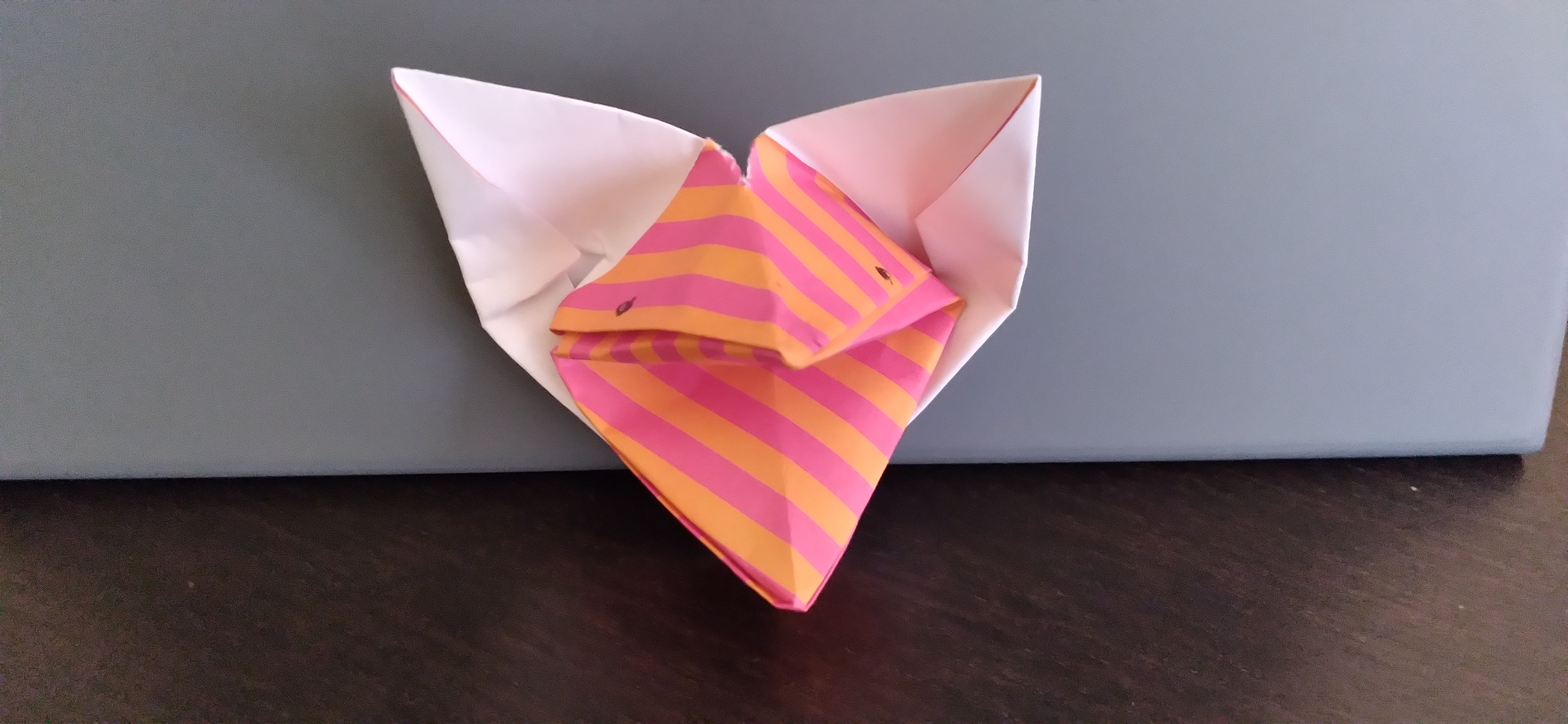 Finished Origami Fox Puppet